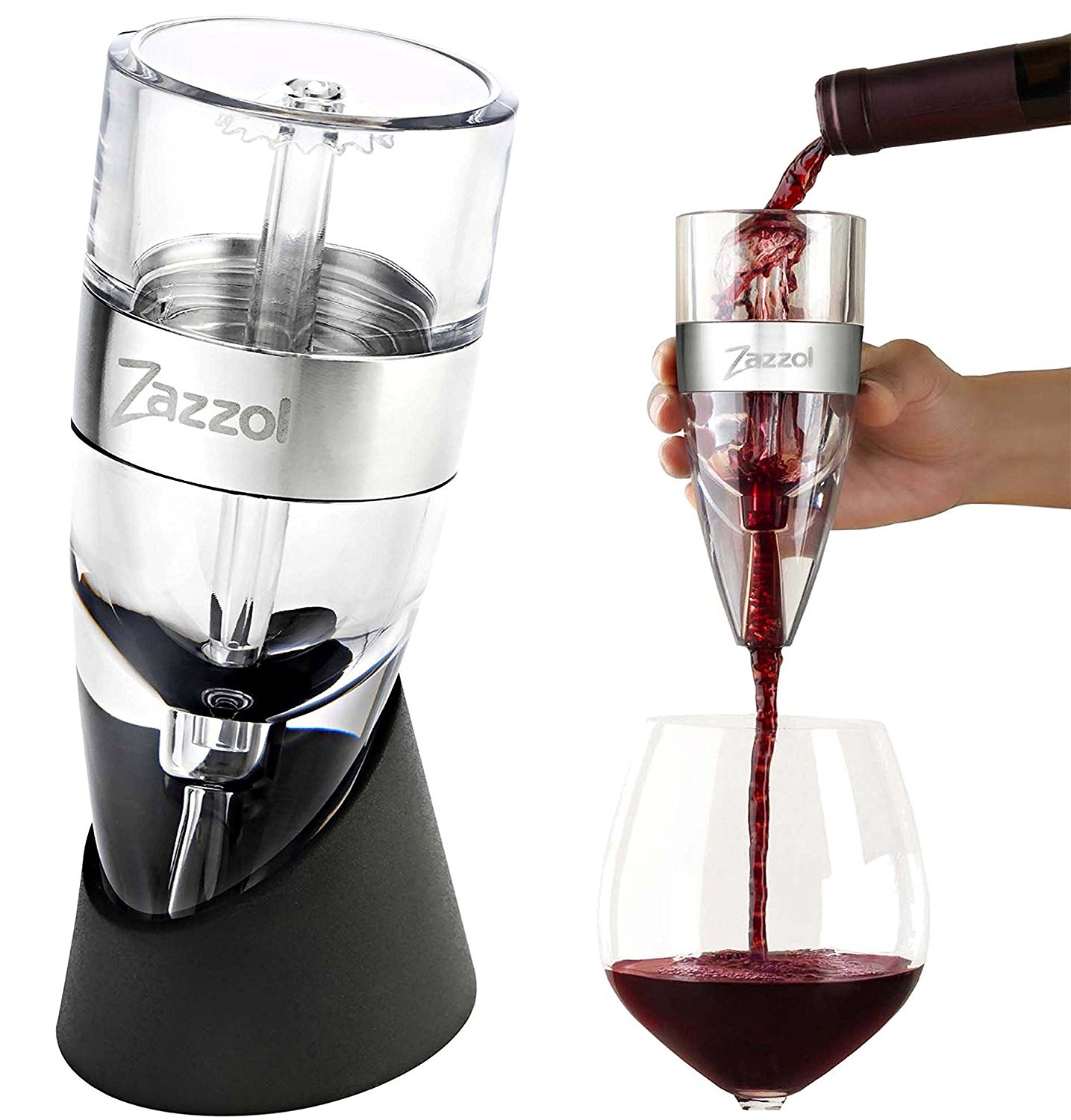 5 Best Wine Aerator For 2022 What Is An Aerator Does It Work   Zazzol Wine Aerator Decanter 